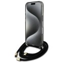 Etui Guess Crossbody Cord Script MagSafe na iPhone 16 - czarne Guess