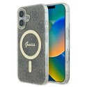 Etui Guess IML 4G MagSafe na iPhone 16 Plus - brązowe Guess
