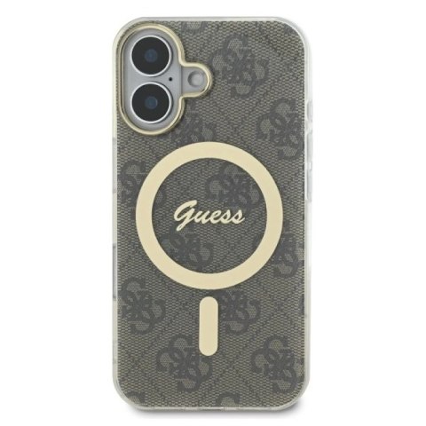 Etui Guess IML 4G MagSafe na iPhone 16 Plus - brązowe Guess