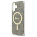 Etui Guess IML 4G MagSafe na iPhone 16 Plus - brązowe Guess
