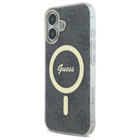 Etui Guess IML 4G MagSafe na iPhone 16 Plus - czarne Guess