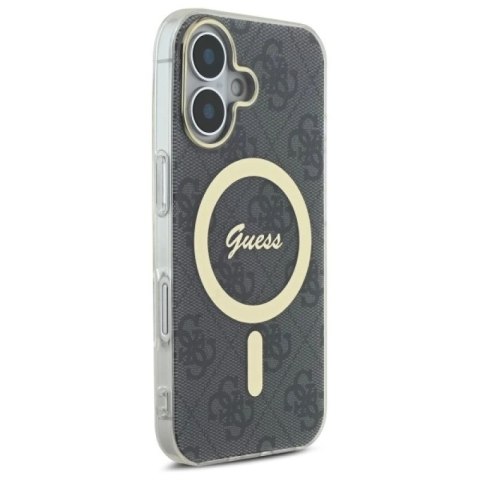 Etui Guess IML 4G MagSafe na iPhone 16 Plus - czarne Guess