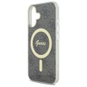 Etui Guess IML 4G MagSafe na iPhone 16 Plus - czarne Guess