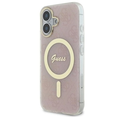 Etui Guess IML 4G MagSafe na iPhone 16 Plus - różowe Guess