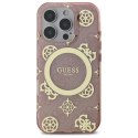 Etui Guess IML Peony On 4G Background MagSafe na iPhone 16 Pro - różowe Guess