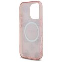 Etui Guess IML Peony On 4G Background MagSafe na iPhone 16 Pro - różowe Guess