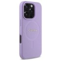 Etui Guess Saffiano MagSafe na iPhone 16 Pro - fioletowe Guess