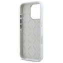 Etui Guess Silicone Logo Strass 4G na iPhone 16 Pro - białe Guess