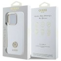 Etui Guess Silicone Logo Strass 4G na iPhone 16 Pro - białe Guess