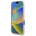 Etui Guess Silicone Logo Strass 4G na iPhone 16 - jasnoróżowe Guess