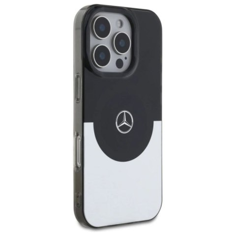 Etui Mercedes Doubel Layer BiColor MagSafe na iPhone 16 Pro - srebrne Mercedes