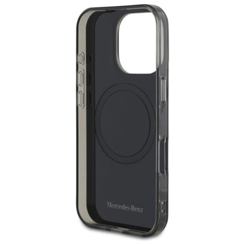 Etui Mercedes Doubel Layer BiColor MagSafe na iPhone 16 Pro - srebrne Mercedes