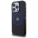 Etui Mercedes MB Double Layer BiColor MagSafe na iPhone 16 Pro Max - niebieskie Mercedes