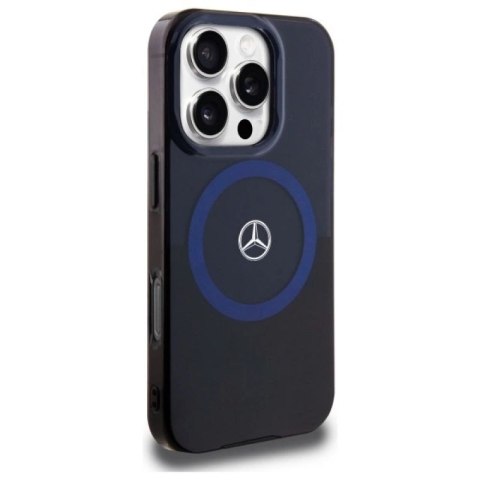 Etui Mercedes MB Double Layer BiColor MagSafe na iPhone 16 Pro Max - niebieskie Mercedes