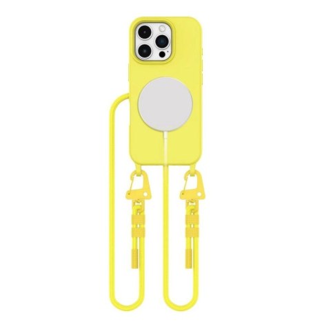Etui Tech-Protect MagNecklace MagSafe ze smyczą na iPhone 16 Pro Max - zółte Tech-Protect
