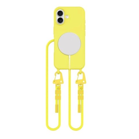Etui Tech-Protect MagNecklace MagSafe ze smyczą na iPhone 16 - żółty Tech-Protect