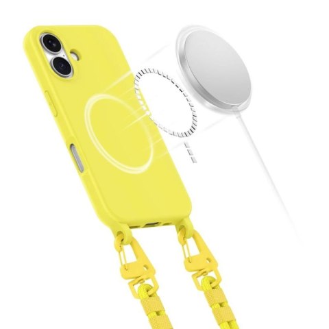 Etui Tech-Protect MagNecklace MagSafe ze smyczą na iPhone 16 - żółty Tech-Protect