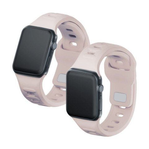 Pasek silikonowy 3mk Silicone Watch Strap do Apple Watch 38 / 40 / 41 mm - beżowy