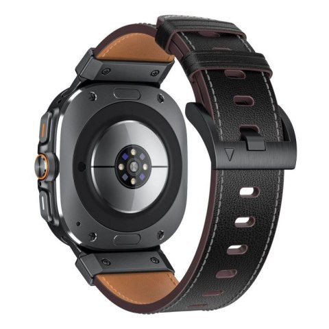 Pasek skórzany Tech-Protect Delta Pro do Samsung Galaxy Watch Ultra (47 mm) - czarny Tech-Protect