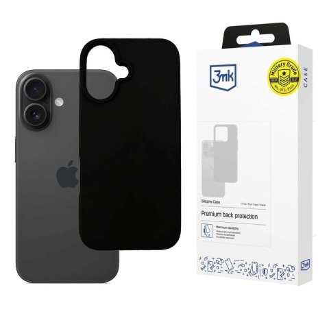 Etui 3mk Silicone Case na iPhone 16 Plus - czarne 3mk Protection