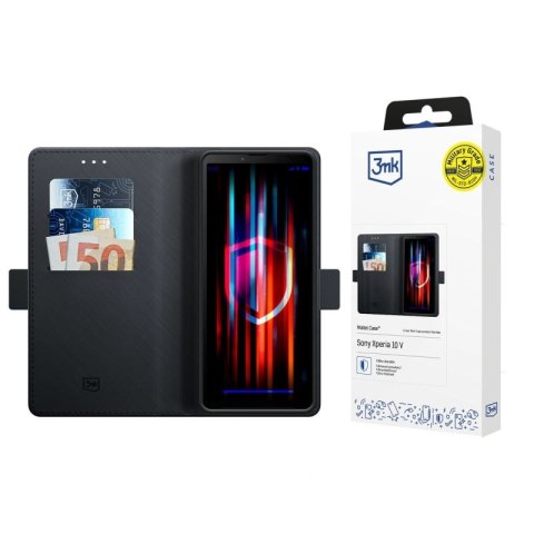 Etui z klapką 3mk Wallet Case na Sony Xperia 10 V - czarne 3mk Protection