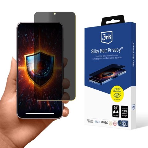 Folia prywatyzująca matowa 3mk Silky Matt Privacy na Samsung Galaxy S24+ 3mk Protection