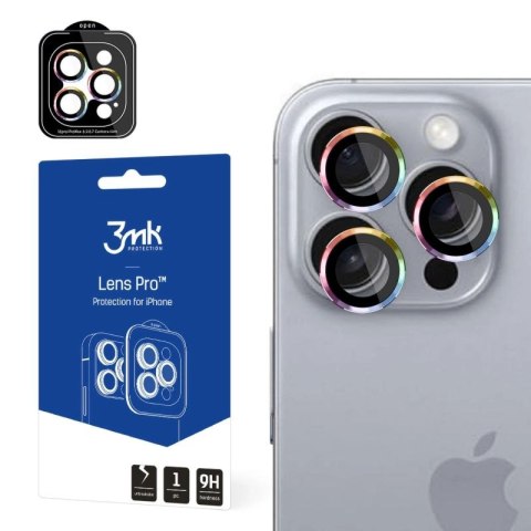Osłona aparatu 3mk Lens Protection Pro z opalizującą ramką do iPhone 16 Pro /16 Pro Max
