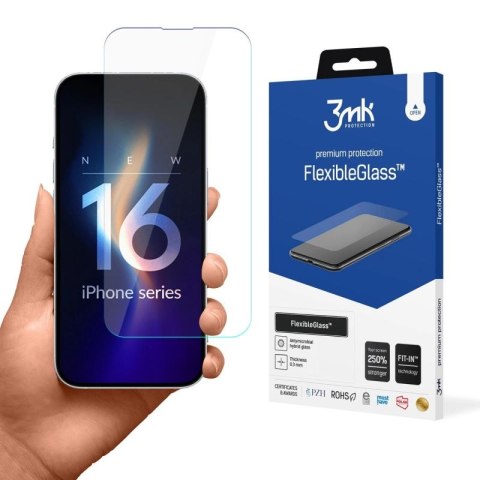 Szkło hartowane 3mk FlexibleGlass na iPhone 16 Plus 3mk Protection