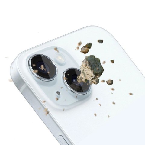 Osłona na aparat 3mk Lens Protection Pro z niebieską ramką do iPhone 15