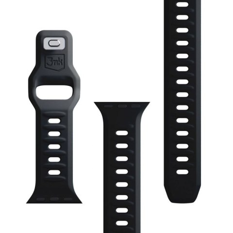 Pasek silikonowy 3mk Silicone Watch Strap do Apple Watch 38 / 40 / 41 mm - czarny