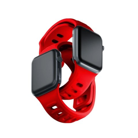 Pasek silikonowy 3mk Silicone Watch Strap do Apple Watch 38 / 40 / 41 mm -czerwony
