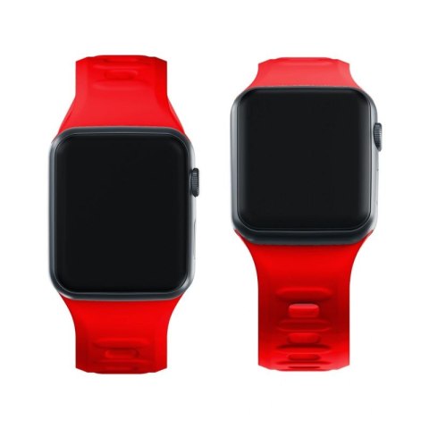 Pasek silikonowy 3mk Silicone Watch Strap do Apple Watch 38 / 40 / 41 mm -czerwony