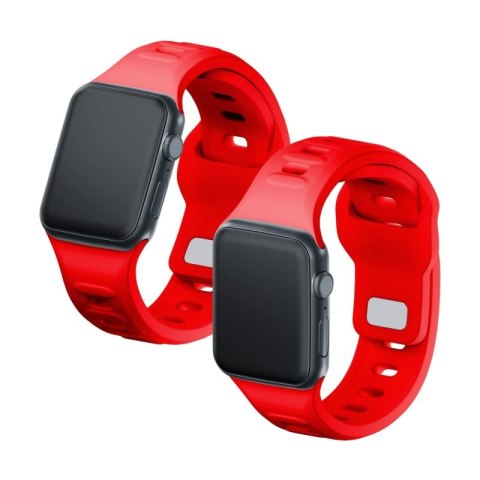 Pasek silikonowy 3mk Silicone Watch Strap do Apple Watch 38 / 40 / 41 mm -czerwony
