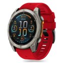 Pasek silikonowy Tech-Protect Silicone Line na Garmin Fenix 5X / 5X Plus / 6X / 6X Pro / 7X / 8 (51 mm) - czerwony Tech-Protect