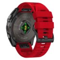 Pasek silikonowy Tech-Protect Silicone Line na Garmin Fenix 5X / 5X Plus / 6X / 6X Pro / 7X / 8 (51 mm) - czerwony Tech-Protect