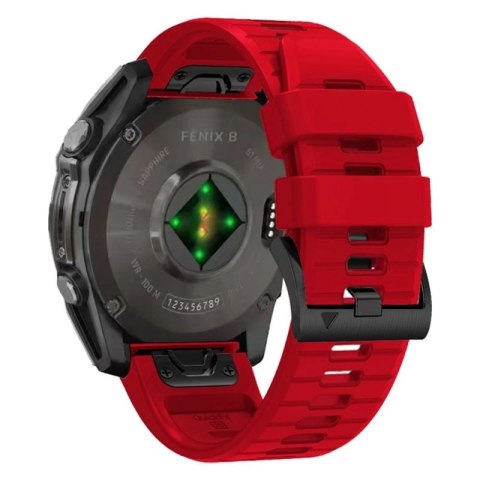 Pasek silikonowy Tech-Protect Silicone Line na Garmin Fenix 5X / 5X Plus / 6X / 6X Pro / 7X / 8 (51 mm) - czerwony Tech-Protect