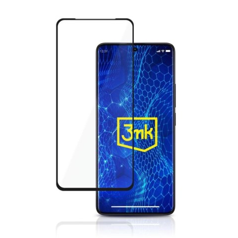 Szkło hartowane 3mk HardGlass Max Lite z czarną ramką na Xiaomi Redmi Note 13 Pro+ 3mk Protection