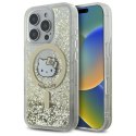 Etui Hello Kitty Liquid Glitter Fever MagSafe na iPhone 16 Pro Max - złote Hello Kitty