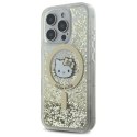 Etui Hello Kitty Liquid Glitter Fever MagSafe na iPhone 16 Pro Max - złote Hello Kitty