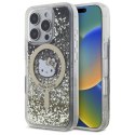 Etui Hello Kitty Liquid Glitter Fever MagSafe na iPhone 16 Pro Max - złote Hello Kitty