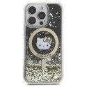 Etui Hello Kitty Liquid Glitter Fever MagSafe na iPhone 16 Pro - złote Hello Kitty