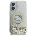 Etui Hello Kitty Liquid Glitter Fever MagSafe na iPhone 16 - złote Hello Kitty
