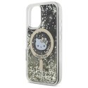 Etui Hello Kitty Liquid Glitter Fever MagSafe na iPhone 16 - złote Hello Kitty