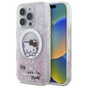 Etui Hello Kitty Liquid Glitter Sweet Kitty Bows MagSafe na iPhone 16 Pro - białe Hello Kitty