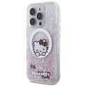 Etui Hello Kitty Liquid Glitter Sweet Kitty Bows MagSafe na iPhone 16 Pro - białe Hello Kitty