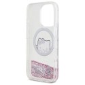 Etui Hello Kitty Liquid Glitter Sweet Kitty Bows MagSafe na iPhone 16 Pro - białe Hello Kitty