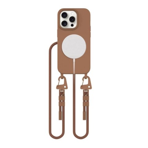 Etui Tech-Protect MagNecklace MagSafe na iPhone 14 Pro - brązowe Tech-Protect
