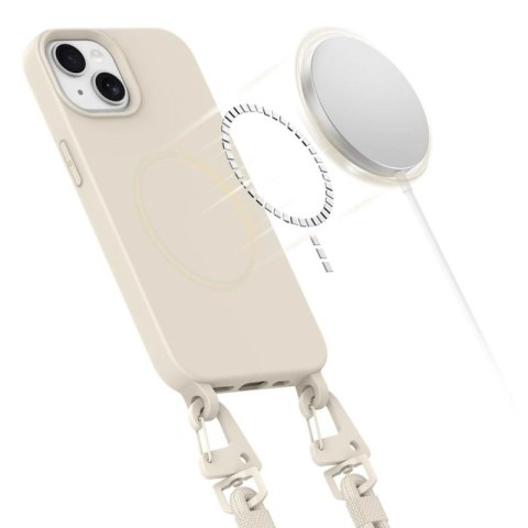 Etui Tech-Protect MagNecklace MagSafe na iPhone 15 - beżowe Tech-Protect