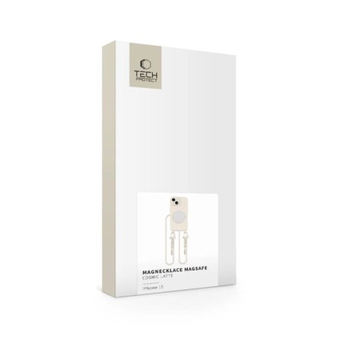 Etui Tech-Protect MagNecklace MagSafe na iPhone 15 - beżowe Tech-Protect