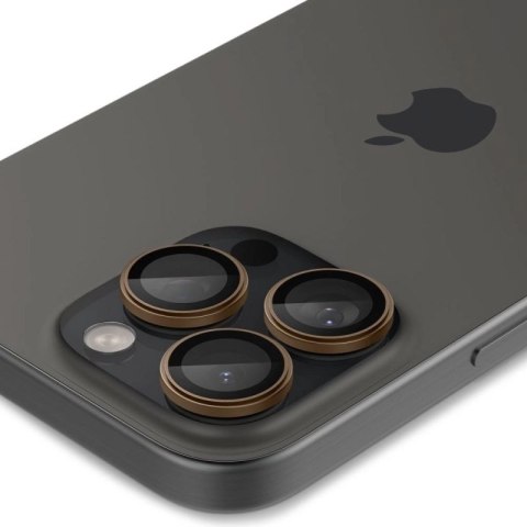 Osłona Aparatu Spigen Optik Pro GLAS.TR "EZ FIT" Camera Protector 2-PACK na iPhone 16 Pro / Pro Max - brązowa Spigen